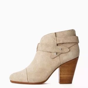 • Rag and Bone • Women’s HARROW BOOT calf suede Ankle Boot Stucco Brown 38 1/2